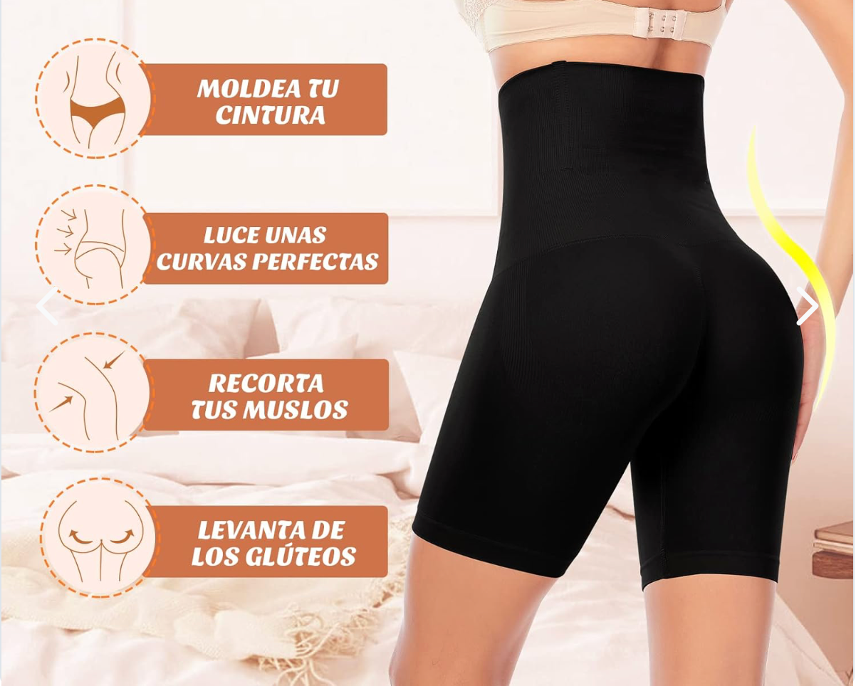 CurvyFit Shorts: Control de Abdomen + Levanta Cola