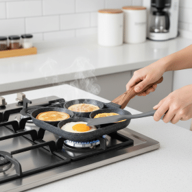 Sartén 4 en 1 Antiadherente – Cocina fácil, rápida y sin mezclar sabores