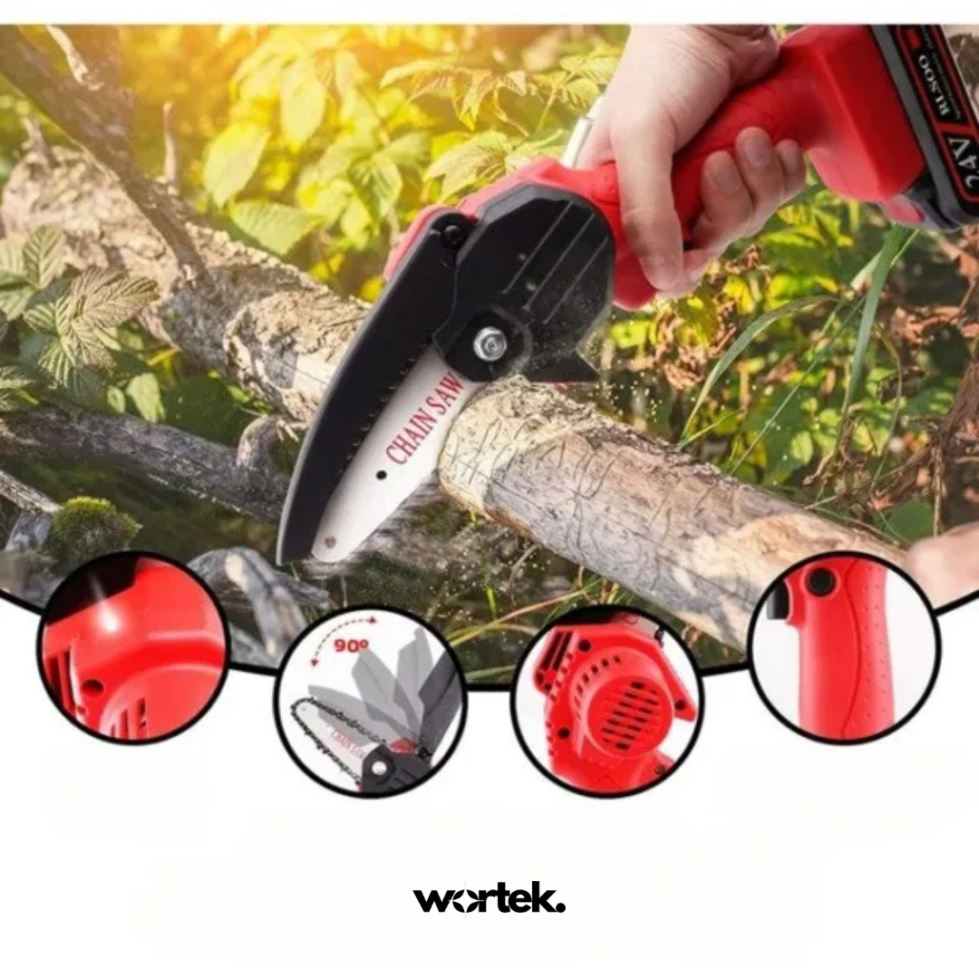 Motosierra de Mano Eléctrica | 2 Baterías 48V + Maletin GRATIS