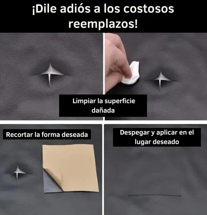 Rollo de Cuero Adhesivo Premium – Renueva y repara en segundos