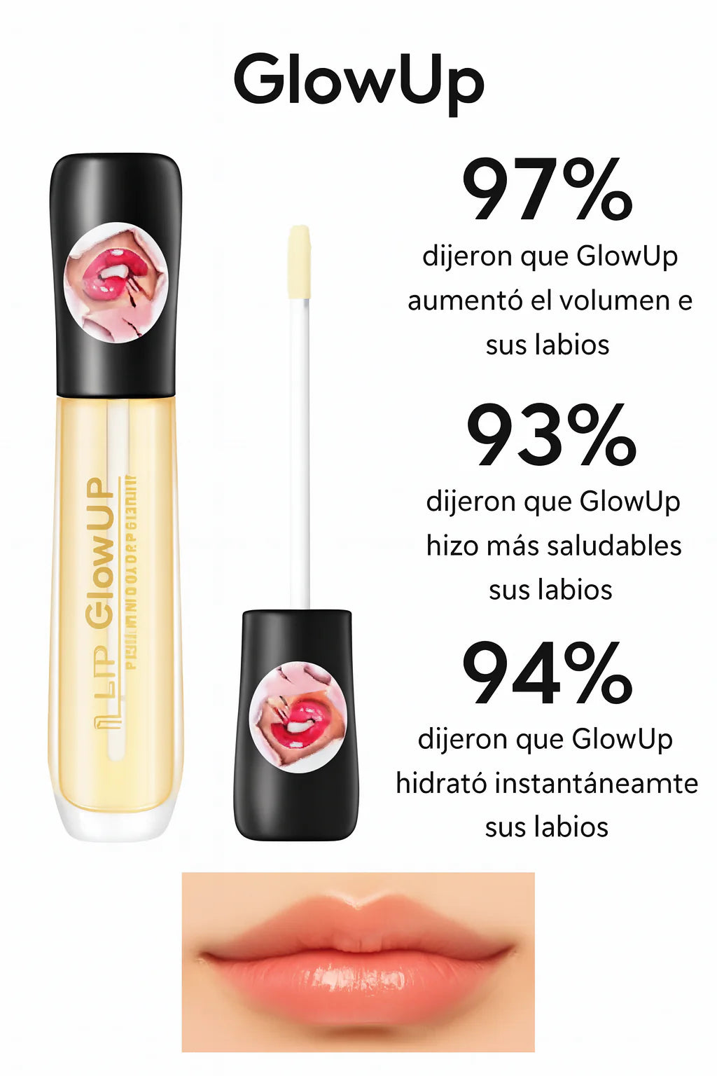 Labial Voluminizador GlowUp™ – Luce labios más llenos y atractivos al instante