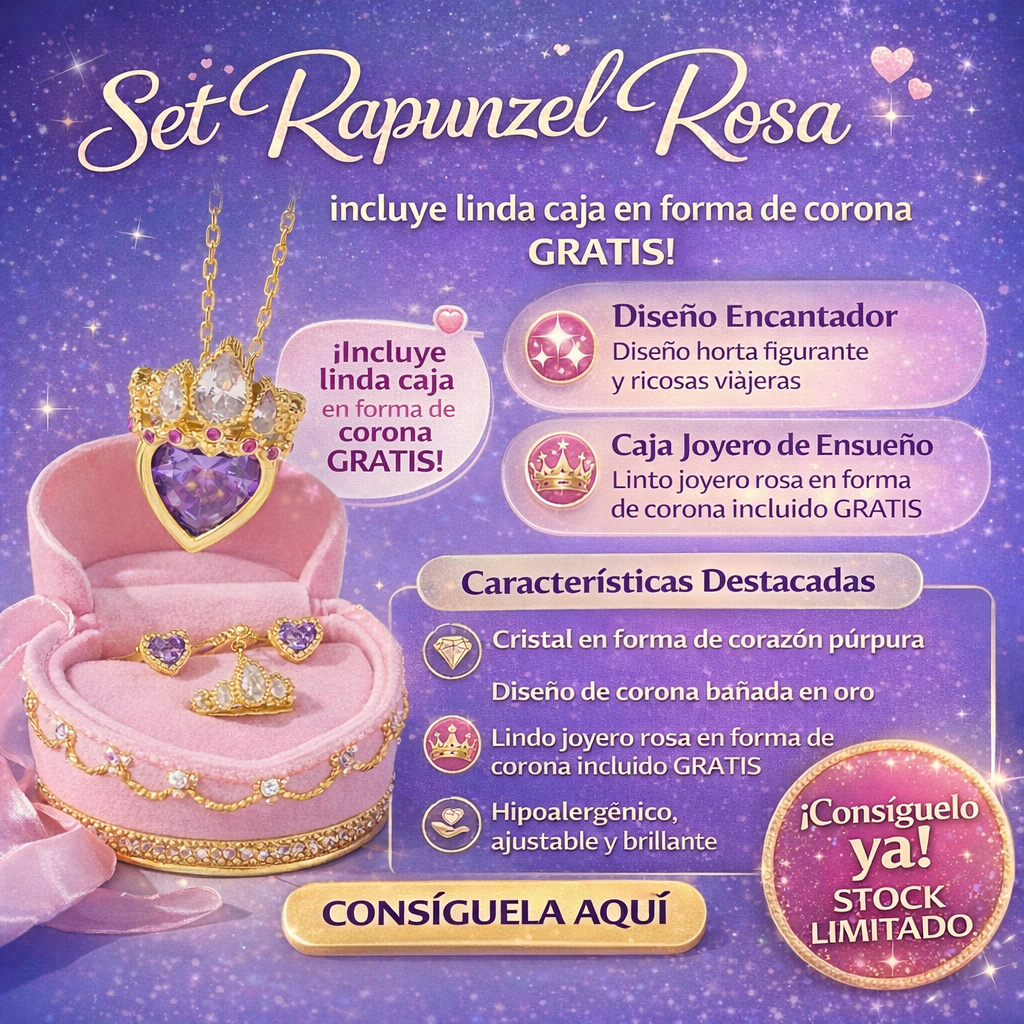 SET RAPUNZEL – Joyería con Encanto + Caja Gratis 👑