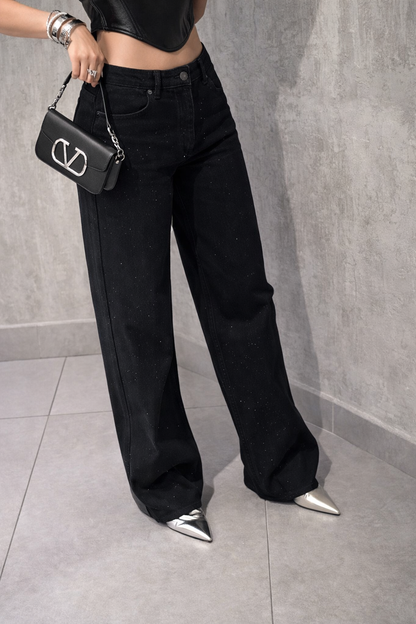 Vaqueros Rectos Brillantes