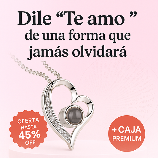 Collar Te Amo 100 Idiomas + Caja Lujo