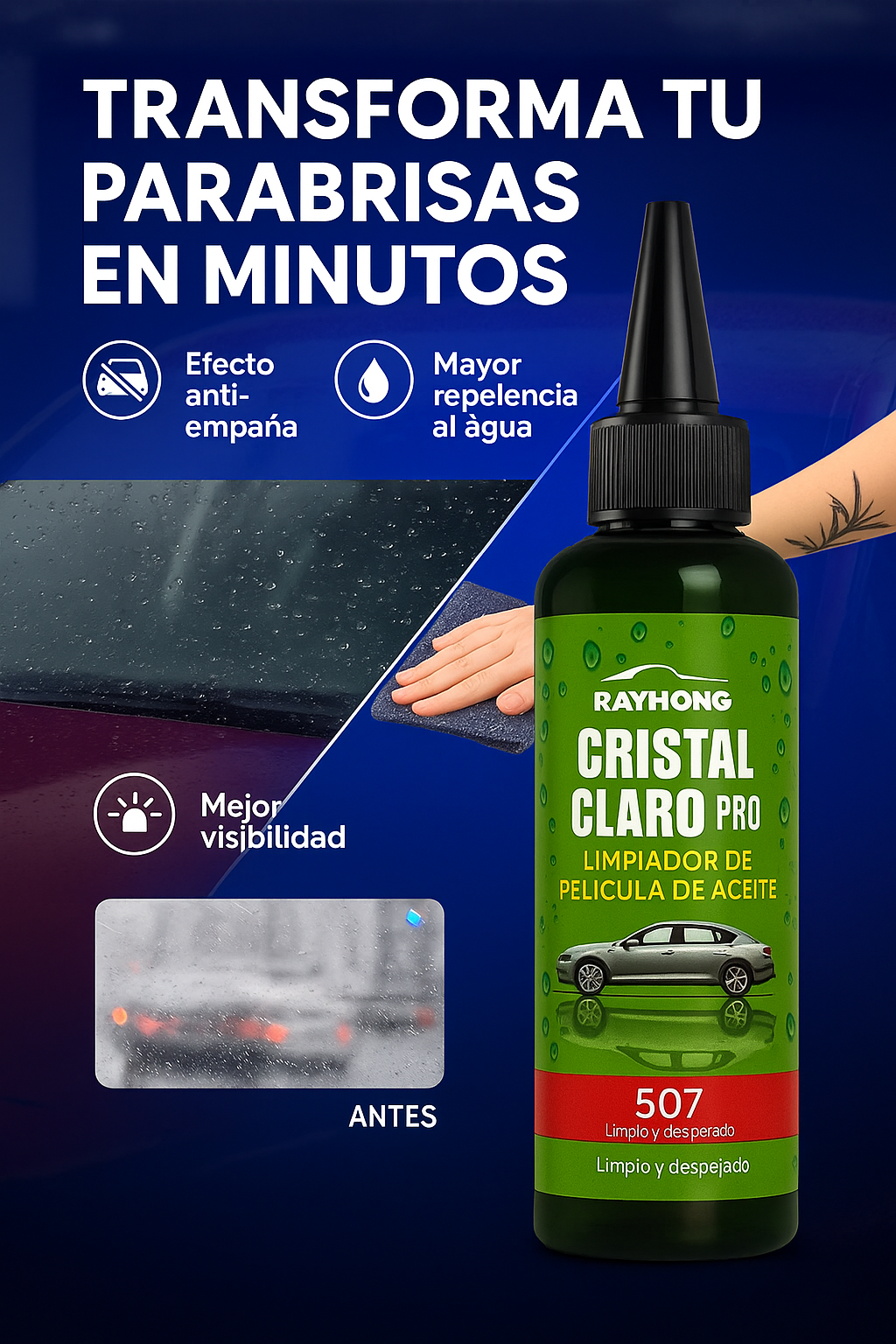Cristal Claro Pro: Transforma tu parabrisas en minutos