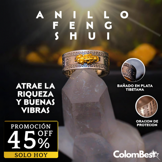 Anillo Feng Shui de la Suerte – Prosperidad y Energía Positiva