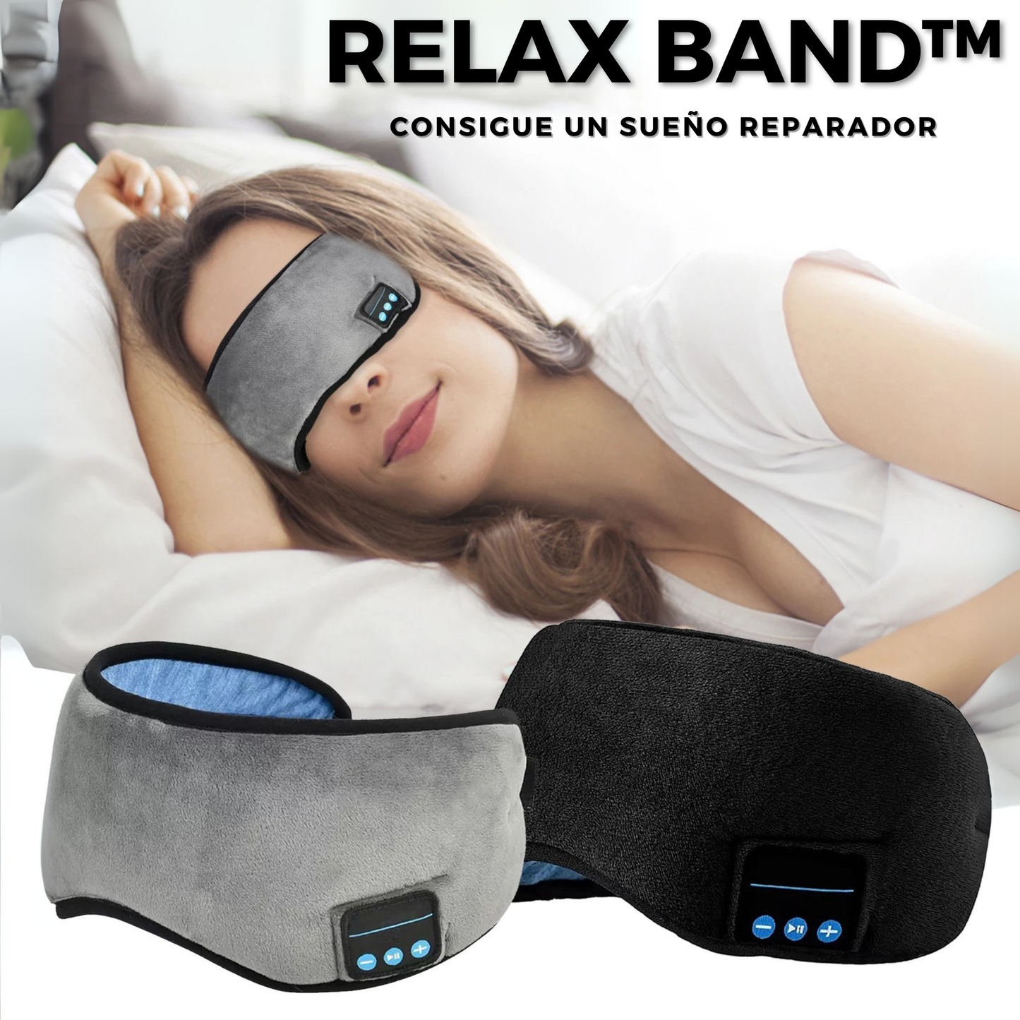 Relax Band ™: Antifaz Bluetooth para dormir