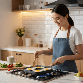 Sartén 4 en 1 Antiadherente – Cocina fácil, rápida y sin mezclar sabores